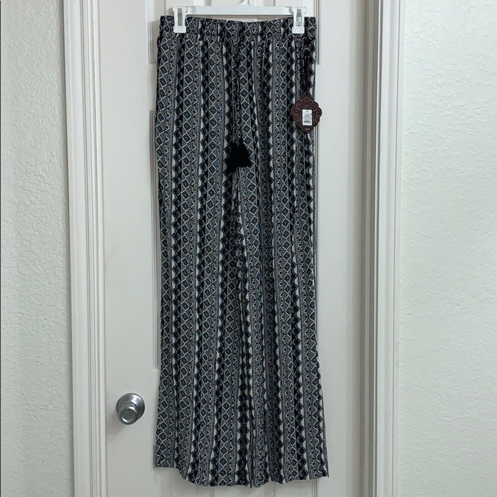 Knox Rose Printed Mid-Rise Wide Leg Palazzo Pants